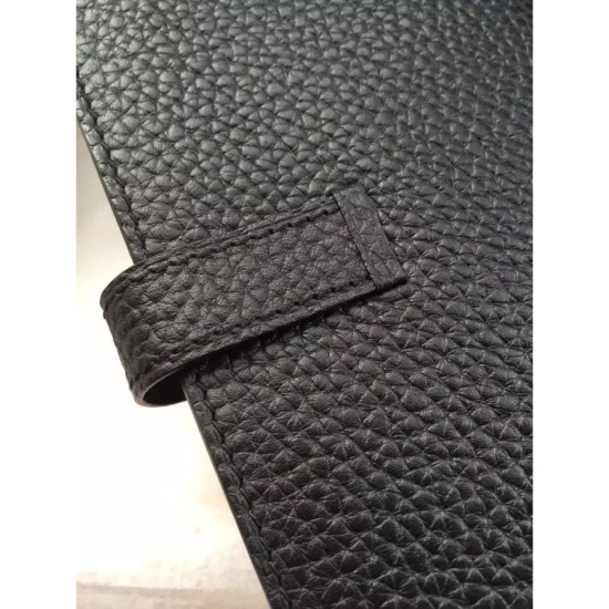 Replica Hermes Bearn Portafoglio in pelle nera