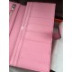 Replica Hermes Bearn Portafoglio in pelle rosa Epsom