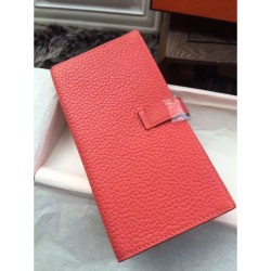 Replica Hermes Bearn Portafoglio in pelle rosa Jaipur