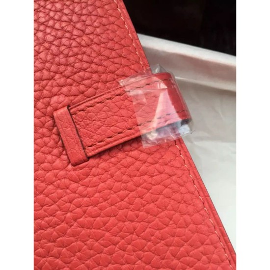 Replica Hermes Bearn Portafoglio in pelle rosa Jaipur
