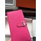 Replica Hermes Bearn Portafoglio in pelle Rosy