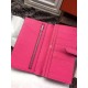 Replica Hermes Bearn Portafoglio in pelle Rosy