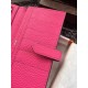 Replica Hermes Bearn Portafoglio in pelle Rosy