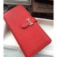 Replica Hermes Bearn Portafoglio in pelle Vermillion