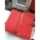 Replica Hermes Bearn Portafoglio in pelle Vermillion