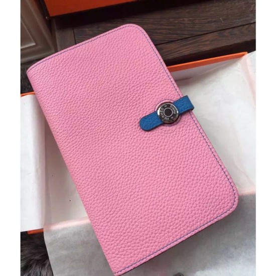 Replica Hermes Bicolor Dogon Portafoglio in pelle rosa Replica Hermes Bicolor Dogon Portafoglio in pelle rosa
