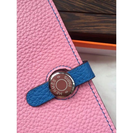 Replica Hermes Bicolor Dogon Portafoglio in pelle rosa Replica Hermes Bicolor Dogon Portafoglio in pelle rosa