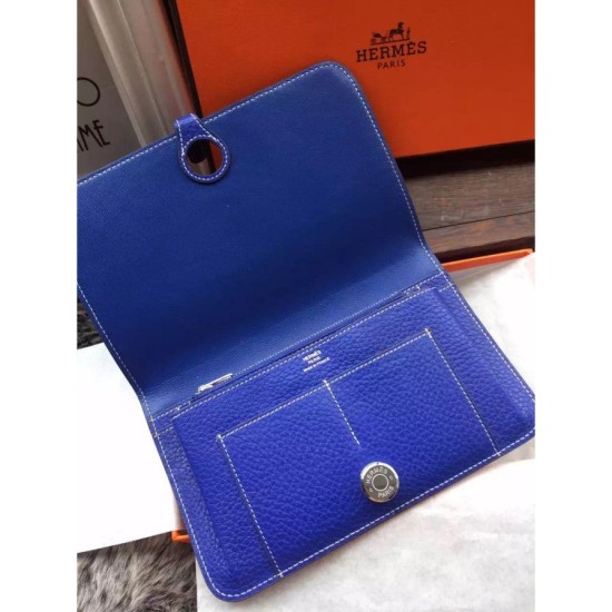 Replica Hermes Dogon Portafoglio blu elettrico Cuoio Replica Hermes Dogon Portafoglio blu elettrico Cuoio