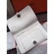 Replica Hermes Dogon Portafoglio in pelle bianca