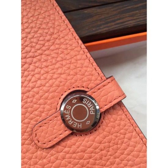 Replica Hermes Dogon Portafoglio in pelle Crevette