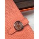 Replica Hermes Dogon Portafoglio in pelle Crevette