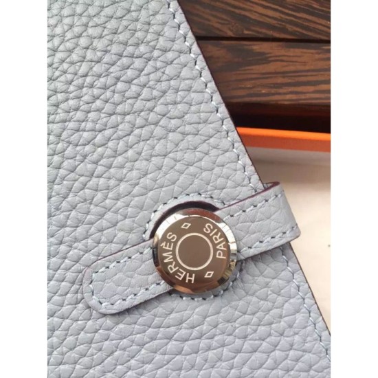 Replica Hermes Dogon Portafoglio in pelle grigia