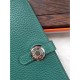 Replica Hermes Dogon Portafoglio in pelle Malachite