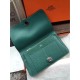 Replica Hermes Dogon Portafoglio in pelle Malachite