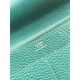 Replica Hermes Dogon Portafoglio in pelle Malachite