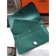Replica Hermes Dogon Portafoglio in pelle Malachite