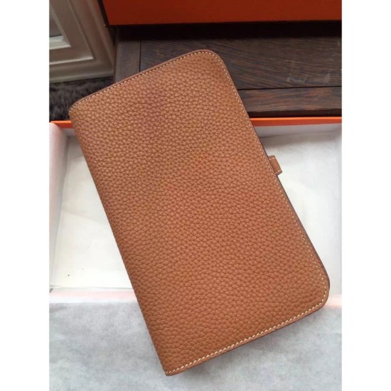 Replica Hermes Dogon Portafoglio In pelle marrone