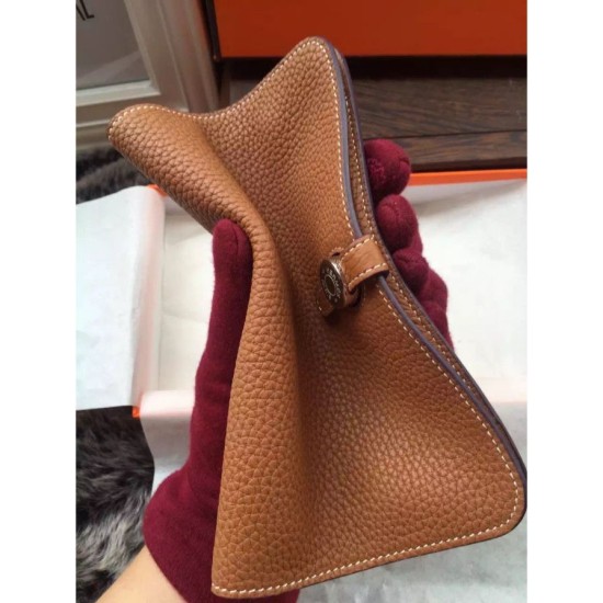 Replica Hermes Dogon Portafoglio In pelle marrone
