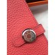 Replica Hermes Dogon Portafoglio in pelle rosa Jaipur