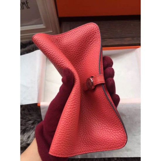 Replica Hermes Dogon Portafoglio in pelle rosa Jaipur