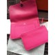 Replica Hermes Dogon Portafoglio in pelle Rose Tyrien