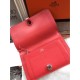 Replica Hermes Dogon Portafoglio in pelle Vermillion
