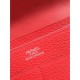 Replica Hermes Dogon Portafoglio in pelle Vermillion