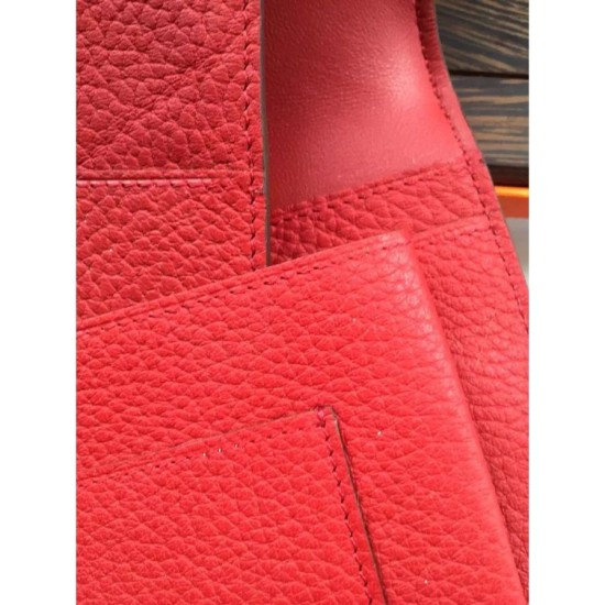 Replica Hermes Dogon Portafoglio in pelle Vermillion