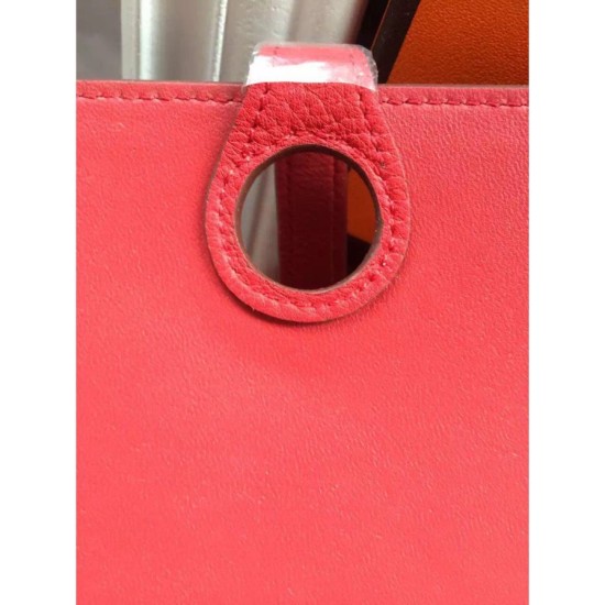 Replica Hermes Dogon Portafoglio in pelle Vermillion