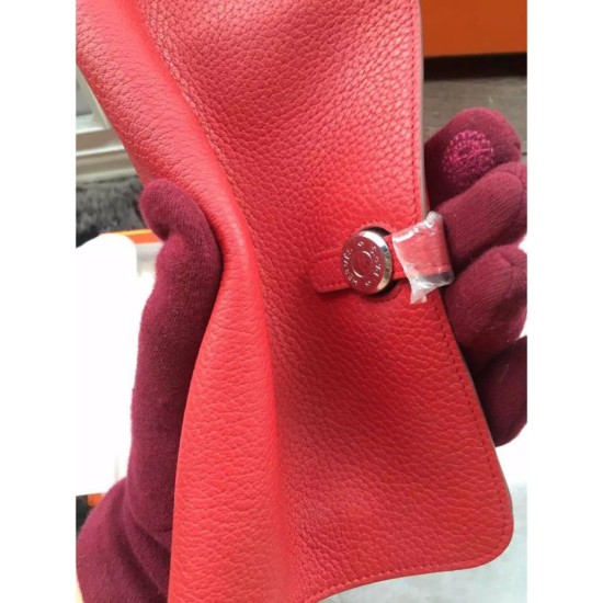 Replica Hermes Dogon Portafoglio in pelle Vermillion