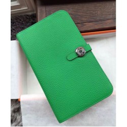 Replica Hermes Dogon Portafoglio in pelle Vert