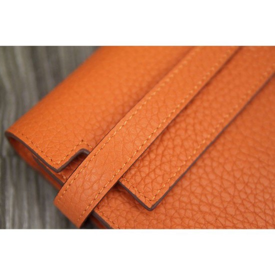 Replica Hermes Kelly Longue Portafoglio in pelle arancione Clemence Replica Hermes Kelly Longue Portafoglio in pelle arancione Clemence