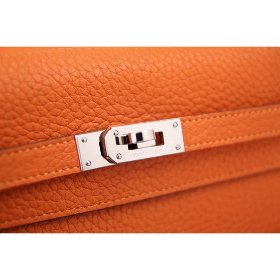 Replica Hermes Kelly Longue Portafoglio in pelle arancione Clemence Replica Hermes Kelly Longue Portafoglio in pelle arancione Clemence
