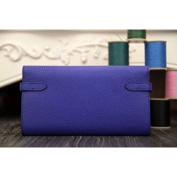 Replica Hermes Kelly Longue Portafoglio in pelle blu elettrico Clemence Replica Hermes Kelly Longue Portafoglio in pelle blu elettrico Clemence