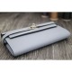 Replica Hermes Kelly Longue Portafoglio in pelle blu Lin Epsom