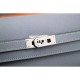 Replica Hermes Kelly Longue Portafoglio in pelle blu Lin Epsom
