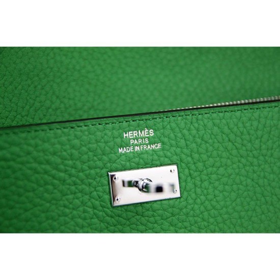 Replica Hermes Kelly Longue Portafoglio in pelle di bambù Clemence