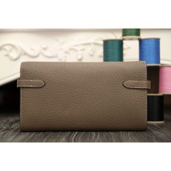 Replica Hermes Kelly Longue Portafoglio in pelle étoupe Clemence Replica Hermes Kelly Longue Portafoglio in pelle étoupe Clemence