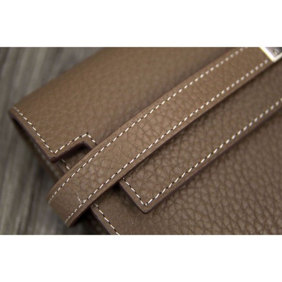 Replica Hermes Kelly Longue Portafoglio in pelle étoupe Clemence Replica Hermes Kelly Longue Portafoglio in pelle étoupe Clemence