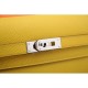 Replica Hermes Kelly Longue Portafoglio in pelle gialla Epsom