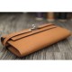 Replica Hermes Kelly Longue Portafoglio in pelle marrone Clemence