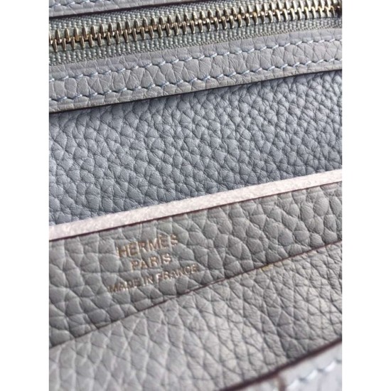 Replica Portafoglio Hermes Bearn in azzurro in pelle