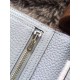 Replica Portafoglio Hermes Bearn in azzurro in pelle