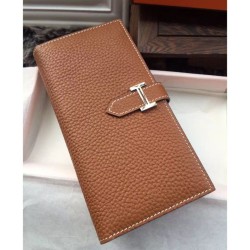Replica Portafoglio Hermes Bearn Portafoglio In pelle marrone