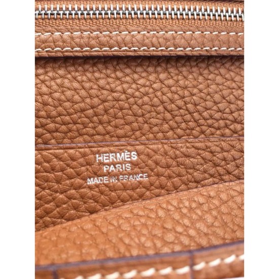 Replica Portafoglio Hermes Bearn Portafoglio In pelle marrone