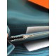 Replica Portafoglio Hermes Costanza a lungo in Jean pelle blu