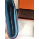 Replica Portafoglio Hermes Costanza a lungo in Jean pelle blu