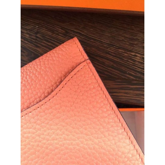 Replica Portafoglio Hermes Costanza a lungo in pelle Crevette
