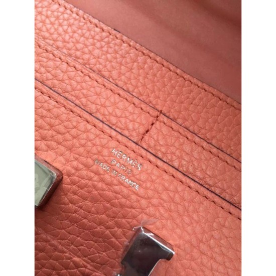 Replica Portafoglio Hermes Costanza a lungo in pelle Crevette