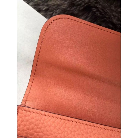 Replica Portafoglio Hermes Costanza a lungo in pelle Crevette